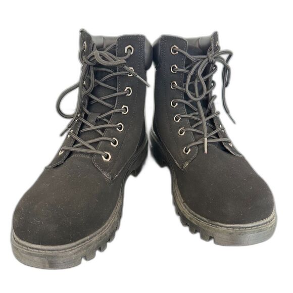 Lugz Womens Brace Hi Lace Up Casual Ankle Boots Black Velvet size 7 - Picture 10 of 12